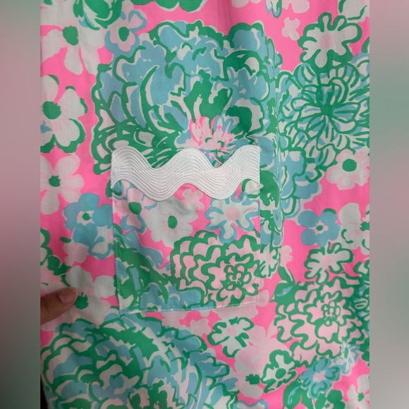 NWT Lilly Pulitzer Romey shift romper dress Pink Green Plumes in Bloom 10 - Picture 4 of 6
